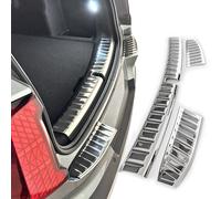 RECAMBO Edelstahl Ladekantenschutz - passend für Mini Countryman | U25 | BJ ab 2023 2-teiliges Set in polierter Chromoptik für Stoßstange innen & außen mit glatter Oberfläche & Klebemontage