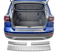 Ladekantenschutz Edelstahl innen + außen matt passend für VW T-Cross | ab 2018>