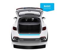 Blackshell® Basic Ladekantenschutz Folie kompatibel mit BMW X1 (nur M-Sport) | Typ F48 | Bj. 2019-2022 (Facelift) 3D Carbon Schwarz - passgenauer Stoßstangenschutz inkl. Profi Rakel für Folie