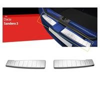 Ladekantenschutz für Dacia Sandero 3 Stoßstangenschutz Edelstahl ab 2020 Chrom