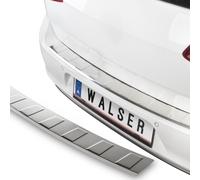 WALSER Premium Ladekantenschutz für Skoda Kamiq (NW4) 07/2019-2023, 100% maßgeschneiderter Kantenschutz Edelstahl Proguard, Kofferraum Stoßstangenschutz Auto Made in Europa Silber
