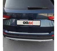 OMAC Ladekantenschutz Stoßstangenschutz kompatibel mit Cupra Ateca 2018-2021 Edelstahl Silber