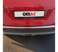 OMAC Ladekantenschutz Stossstangenschutz Heckstossstange kompatibel mit Suzuki Vitara 2015-2022 | Auto Innen Zubehör Kofferraum Kratzschutz Selbstklebend Abkantung Chrom Edelstahl