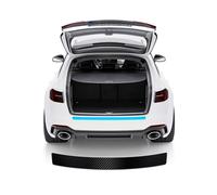 Ladekantenschutz Stoßstangenschutz Kohlefaser Aufkleber für Porsche MACAN (Bj. ab 2014) Auto Einstiegsleisten Schutzfolie AntiKratz, Black