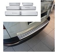 tuning-art L341-EX138 Ladekantenschutz und Einstiegsleisten passend für Skoda Karoq 2017-2021, Farbe:Silber