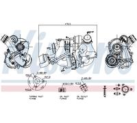 NISSENS Lader, Aufladung mit Dichtungen für MERCEDES-BENZ A6510905880 A6510901586 6510901586 93310