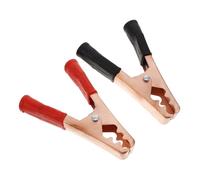 LALADEFIEE 2 Stück Krokodilklemmen Starke Metall Alligator Klemmen für Autobatterie Starthilfekabel Dicke Kompakte Batterieklemmen für Sichere Elektrische Verbindung im Kfz