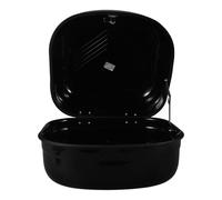 LALADEFIEE Motorrad Heckbox Mittelgroß aus Verstärktem Eisen Schwarz Abschließbarer Topcase Gepäckkoffer für Rücksitzbank Robuste Motorrad Gepäckbox für Elektromobil Zubehör