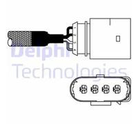 Lambdasonde Fingersonde ES10978-12B1 DELPHI für SKODA VW AUDI