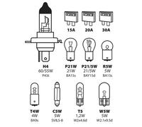 Lampa Kit Ersatzlampen 11 St., Halogen H4 - 12V