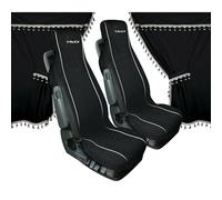 Lampa SET TENDE + Coprisedili Für Camion Schwarz Microfaser Universal Neu 98644