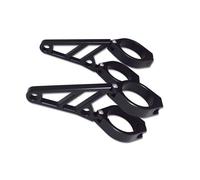 Lampenhalter Motorrad Highsider CNC Alu Set für 42-43 mm Gabel, schwarz