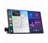 LAMTTO 9 Zoll CarPlay Display Wireless Carplay Android Auto Tragbares Autoradio mit 2.5K Front Dashcam&rückfahrkamera,64GB TF-Karte Auto-Elektronik mit Siri/G00gle Navigation Mirror Link Bluetooth