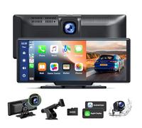 LAMTTO Wireless CarPlay Android Auto,9,26 Zoll Tragbares Autoradio mit 2,5K+1080P Dashcam Vorne Hinten,Carplay-Bildschirm fürs Auto mit 64G TF, Bluetooth, Navigation, Mirror Link,Siri/G00gle, AUX/FM