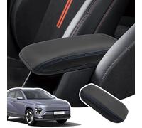 LANGBEAN Armlehnenabdeckung für Hyundai Kona SX2 2024 2025, Mittelarmlehne Abdeckung aus PU-Leder, Kona SX2 Hybird Armlehnenschutzhülle Mittelkonsole Zubehör zur Erhöhung der Armlehne, Blau