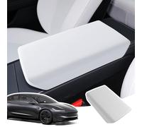 LANGBEAN Armlehnenabdeckung für Tesla Model 3 Highland 2024 2025 2026, Mittelarmlehne Abdeckung aus TPE, Rutschfestes Zubehör zur Erhöhung der Armlehne, Weiß