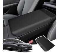 LANGBEAN Armlehnenabdeckung für Tesla Model 3 Highland 2024 2025 2026, Mittelarmlehne Abdeckung aus TPE, Rutschfestes Zubehör zur Erhöhung der Armlehne, Schwarz