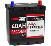 LANGZEIT ASIA Autobatterie 40Ah 12V Batterie Plus-Pol Rechts 36Ah 38Ah 42Ah