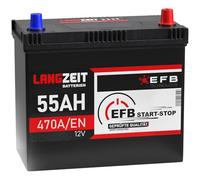 LANGZEIT ASIA EFB Batterie 55Ah 12V 470A/EN Autobatterie Starterbatterie Start Stop