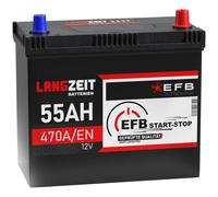 LANGZEIT ASIA EFB Batterie 55Ah 12V 470A/EN Start-Stop Batterie Autobatterie