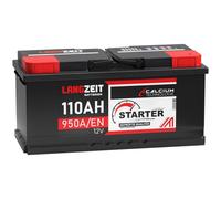 LANGZEIT Autobatterie 12V 110AH Starter Batterie statt 90Ah 95Ah 100Ah 105Ah