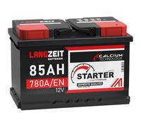 LANGZEIT Autobatterie 12V 85Ah 780A EN statt 70Ah 72Ah 74Ah 75Ah 77Ah 80Ah