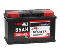 LANGZEIT Autobatterie 12V 85AH 800A/EN Starterbatterie +30% mehr Leistung ersetzt Batterie 80Ah 90Ah