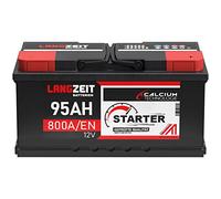 LANGZEIT Autobatterie 12V 95Ah 800A/EN Starterbatterie 30% mehr Startleistung Batterie ersetzt 100Ah 88Ah 90Ah 92Ah