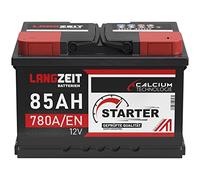LANGZEIT Autobatterie 85Ah 12V 780A/EN Starterbatterie +30% mehr Leistung ersetzt Batterie 74Ah 72Ah 75Ah 77Ah 80Ah