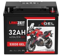 Langzeit GEL Motorradbatterie 32Ah 12V Batterie Y60-N30L-A C60-N30L-A 53030