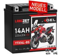 Langzeit Gel Motorradbatterie YTX14L-BS 14Ah 12V