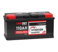 LANGZEIT Starterbatterie Autobatterie 12V 110AH statt 90Ah 95Ah 100Ah 115Ah Auto