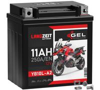 Langzeit YB10L-A2 Motorradbatterie GEL 11Ah 12V 51112 YB10L-B YB10L-B2 YB10L-BS