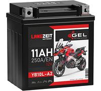 LANGZEIT YB10L-A2 Motorradbatterie GEL 12V 11Ah 250A/EN 51112 YB10L-BS YB10L-B YB10L-B2 Batterie 12V doppelte Lebensdauer wartungsfrei