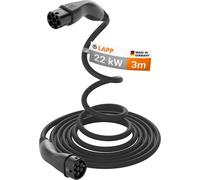 Lapp Mobility Helix Ladekabel Typ 2 Mode 3 32 A 3-phasig bis zu 22 kW 3 m schwar