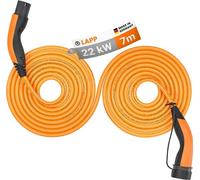 Lapp Mobility Helix Typ 2 Ladekabel 22 KW/Selbstaufrollend / 32 A / 3-Phasig/E-Auto Ladekabel/Mode 3 / 7m, Orange