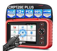 LAUNCH OBD2 Diagnosegerät Auto CRP129e Plus, Auslesegerät mit Alle System, 12+Reset ABS/EPB/DPF/SAS/TPMS Reset/Batterieabgleich/Einspritzdüsen-Codierung/Öl/Drosselklappe, Lebenslanges Software-Update