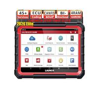 LAUNCH X431 PRO Elite OBD2 Diagnosegerät Auto, ECU Online Codierung | Bi-direktionales Vollsystem Diagnose Scanner, 45+ Dienst, CAN FD&DOIP, V.A.G Geführt, Schlüsselprogramm, 2 Jahre Update