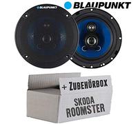 Lautsprecher Boxen Blaupunkt ICx663-16,5cm 3-Wege Auto Einbauzubehör - Einbauset passend für Skoda Roomster Front Heck - justSOUND