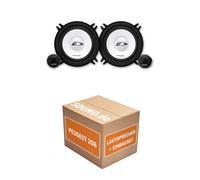 Lautsprecher Boxen Einbaupaket für Alpine SXE-1350S kompatibel mit Peugeot 206 vorne | 250W Power 2X Hochtöner 2X Frequenzweiche