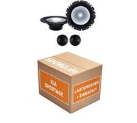 Lautsprecher Boxen Einbaupaket für Alpine SXE-1750S kompatibel mit KIA Sportage + 3. Generation vorne | 2X Tief-Mitteltöner 2X Hochtöner