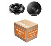 Lautsprecher Boxen Einbaupaket für Pioneer TS-G1320F kompatibel mit Mitsubishi Colt Z30 vorne | 2X Tief-Mitteltöner mit integriertem Hochtöner 250W MAX