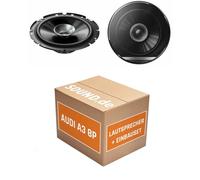 Lautsprecher Boxen Einbaupaket für Pioneer TS-G1710F kompatibel mit Audi A3 8P, 4/5 türig vorne | 2X Tief-Mitteltöner mit integriertem Hochtöner 280W MAX