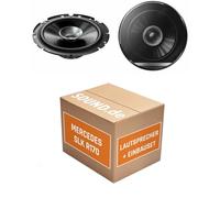 Lautsprecher Boxen Einbaupaket für Pioneer TS-G1710F kompatibel mit Mercedes SLK R 170 vorne | 2X Tief-Mitteltöner mit integriertem Hochtöner 280W MAX