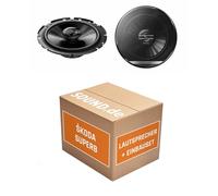 Lautsprecher Boxen Einbaupaket für Pioneer TS-G1720F kompatibel mit Skoda Superb II Typ 3T vorne | 2X Tief-Mitteltöner mit integriertem Hochtöner 300W MAX