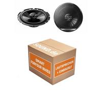 Lautsprecher Boxen Einbaupaket für Pioneer TS-G1720F kompatibel mit Smart Forfour W453 vorne | 2X Tief-Mitteltöner mit integriertem Hochtöner 300W MAX