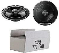 Lautsprecher Boxen Pioneer TS-G1720F - 16,5cm 2-Wege Koax Koaxiallautsprecher Auto Einbausatz - Einbauset passend für Audi TT 8N Front - justSOUND