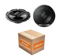 Lautsprecher Boxen Pioneer TS-G1730F - 16,5cm 3-Wege Koax Paar PKW 300WATT Koaxiallautsprecher Auto Einbausatz - Einbauset passend für VW Golf 5 - justSOUND