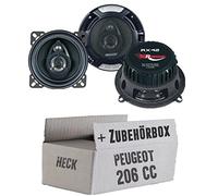 Lautsprecher Einbauset passend mit Renegade RX-42-10cm Koax-System für Peugeot 206 CC Heck