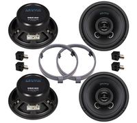 Lautsprecher für Mercedes W124 12cm Set vorne hinten mit 2x Crunch DSX120 Koax